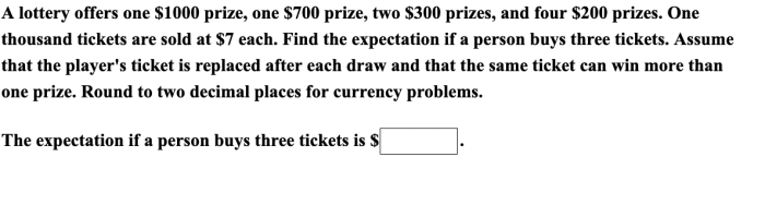 A lottery offers one 00 prize