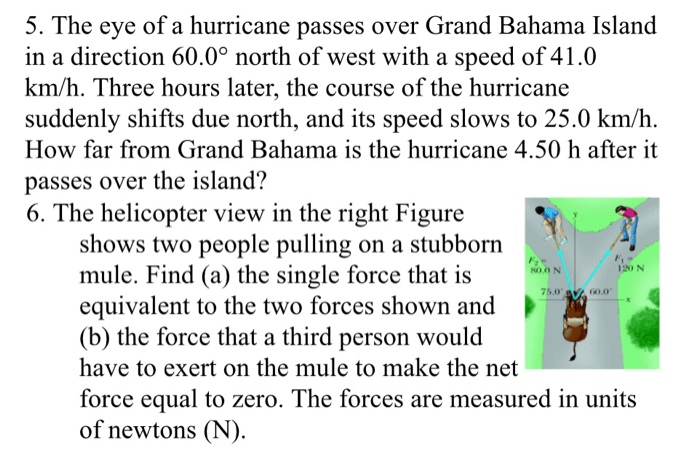 The eye of a hurricane passes over grand bahama island